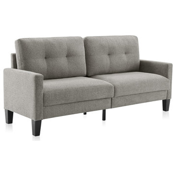 Modern Upholstered Fabric Sofa/Loveseat, Gray