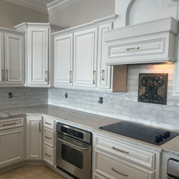 Transitional Kitchen Subway Tile Backsplash