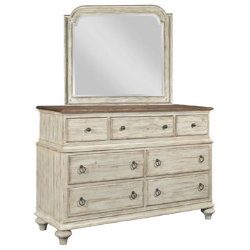 Kincaid Furniture Weatherford Wellington Drawer Dresser With Mirror, Cornsilk