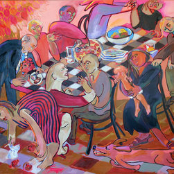 Joyce Garner "ice cream" 58 x 70" oil - Paintings