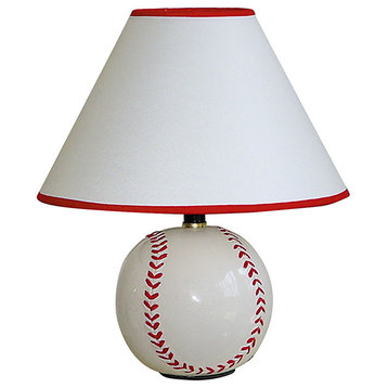 Ceramic Baseball Table Lamp, Baseball