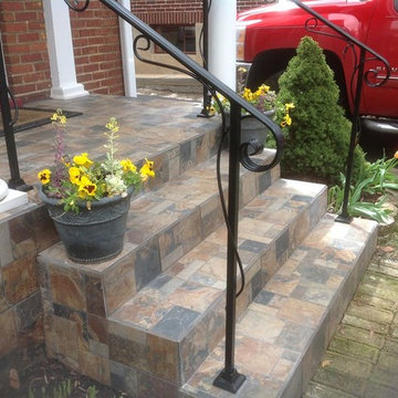 porch railing with vine decoration