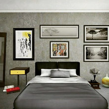 Black and yellow bedroom