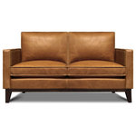 Hello Sofa Home - Metropole 100% Top Grain Pull Up Leather Mid-century Loveseat - A piece of quality leather furniture will age and grow with you for years to come. The supple hide of the Metropole collection is first dyed and then pulled, giving each piece a unique color and texture as it stretched around the furniture frame. Signs of wear will add character and the hide's rich patina will only increase with time. Proudly made in North America, our factory pays loving attention to each detail. From the corner blocked hardwood frame, to the individually pocketed seat coils, to the heavy duty back suspension, this loveseat is built to last.