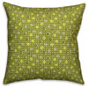 Dots and Plaid, Green Outdoor Throw Pillow, 16"x16"