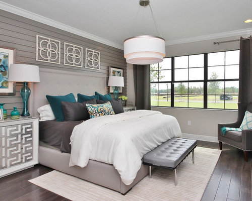 Houzz | Grey And Teal Bedroom Design Ideas & Remodel Pictures