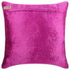 Pink Pillow Cover, Arabic Velvet Gold 16"x16" Velvet, Flaming Fuchsia