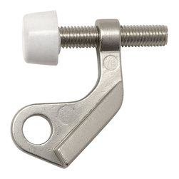 Designers Impressions - 8337 Satin Nickel Door Guard Hinge Pin Door Stop - Door Stops