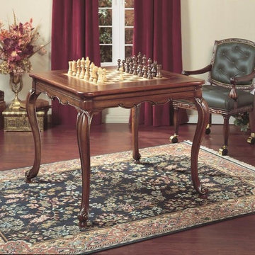 Cape Cod Bridge Table W/Inlaid Chess