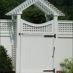 Gabled Arbor and Board Gate - Pergolas