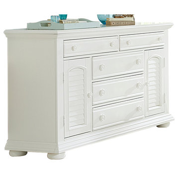 Liberty Furniture Summer House 5 Drawer Dresser, Oyster White