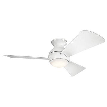 Sola 1 Light 44" Indoor Ceiling Fan, Matte White
