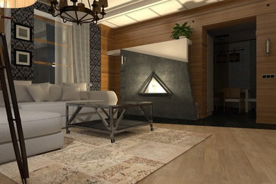 Home design - rustic home design idea in Montreal