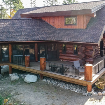 Rustic Log Elegance - Kitchen Elevation
