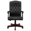 MFO Martha Washington Black Leather Executive Swivel Chair