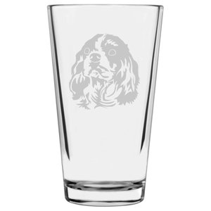 Golden Retriever Puppy Dog Themed Etched All Purpose 12.75oz Libbey Wine Glass 