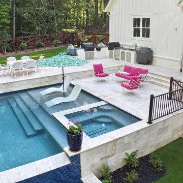 Spa, Sun Shelf & Upper Patio Connection