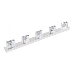 5 Swing Sparkling K9 Crystal Shade LED Wall Mirror Lights - Products