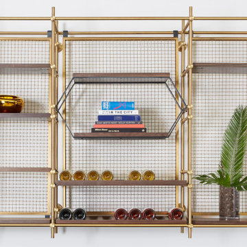 Collector's 3 Bay Wall Hanging Unit with Mesh Surround