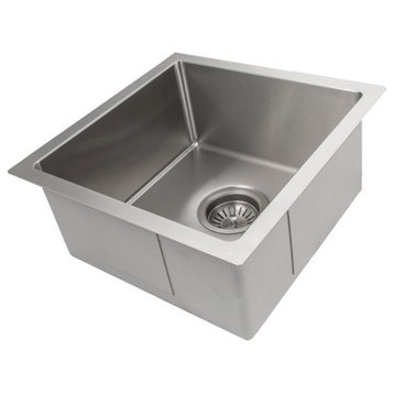 ZLINE Undermount Single Bowl Bar Sink in Stainless Steel (SUS-15)