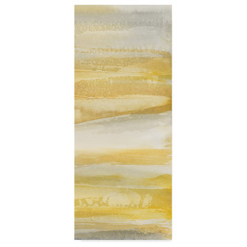 Chris Paschke 'Grey And Gold Iii' Canvas Art, 24"x10"