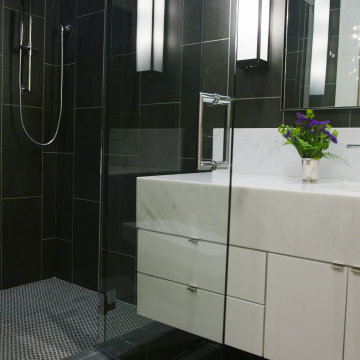 Dark Gray & White Bathroom