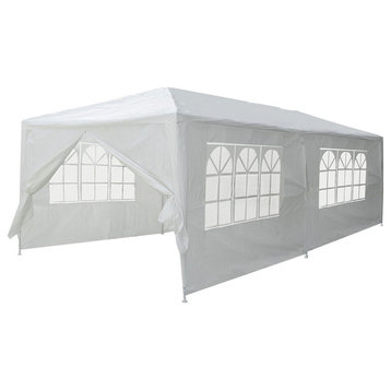 10'x20' Outdoor Party Tent Pavillion With 6 Side Walls, White