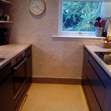 Small kitchen project - achieved by moving door and redesigning space