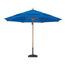 California Umbrella California 11' Wood Umbrella with Fiberglass Ribs - Outdoor Umbrellas
