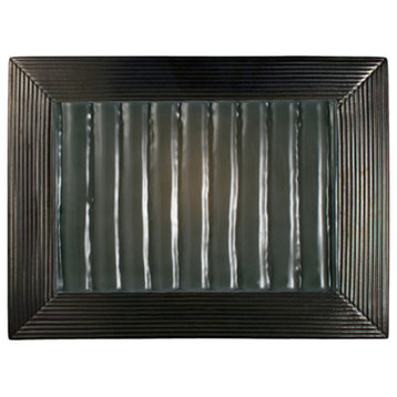A19 RE104 Ripple 1 Light Wall Washer Sconce - Gunmetal and Seaweed