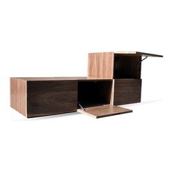 Mark Jupiter - Walnut Media Console - Entertainment Centers And Tv Stands