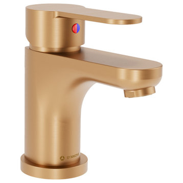 Identity Single-Handle Single Hole Faucet With Drain Assembly, 1.0 gpm, Brushed Bronze, Push Pop Drain