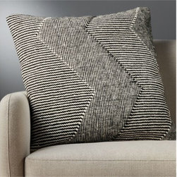 23" bias pillow with feather-down insert | CB2 - Bed Pillows
