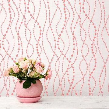 Pearls Allover Stencil Trendy Easy DIY Home Decor For Walls, Small