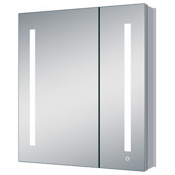 innoci-usa Melania 30”W x 35”H Double-door Recessed Lighted Medicine Cabinet