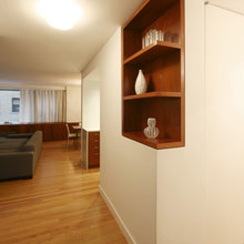 shelf in bathroom