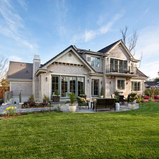 Inspiration for a victorian backyard patio in San Francisco with a container garden and no cover.