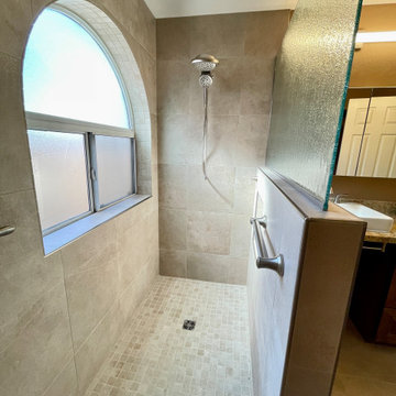 The Greer's Master Bathroom & Curb-Less Shower Remodel