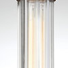 Eaves - 1 Light Pendant - with Clear Ribbed Glass - Copper Brushed Brass Finish