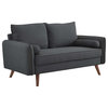 Revive Upholstered Fabric Loveseat, Gray