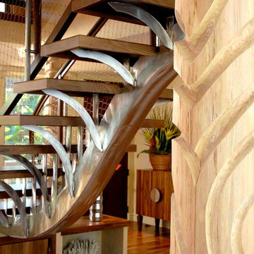 Sculptural Staircase in Spreckelsville Maui