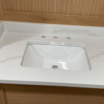 Calacatta Gold Quartz Bathroom Countertops