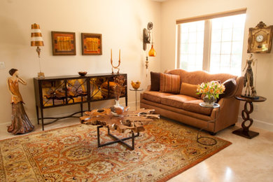 Living room - transitional living room idea in Tampa