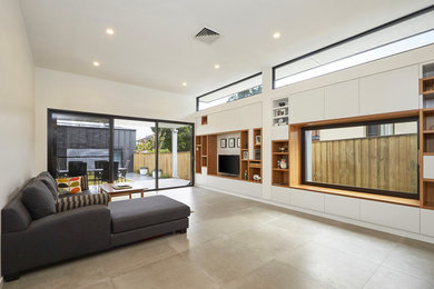 Photo of a modern home design in Sydney.