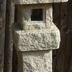Beige Granite Lantern - Outdoor Decor