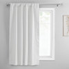 Solid Cotton Tie-Up Window Shade Single Panel, Whisper White, 46wx63h