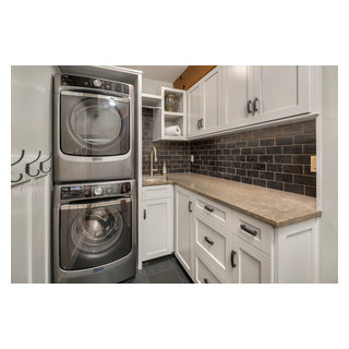 Rustic Lake House Retreat | Sammamish, WA - Rustic - Laundry Room ...