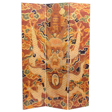6' Tall Dragon of the Red Chamber Double Sided Room Divider