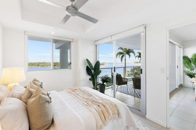 Inspiration for a beach style bedroom in Sunshine Coast.