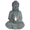 Meditating Buddha Statue with Solar Light